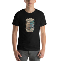Work Truck Show pickup T-shirt, Black front mockup