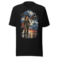 Vintage Aviation Pin-Up T-Shirt – Edition 30 Unisex T-Shirt product mockup