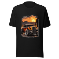 Desert Sunset Flame Coupe Unisex T-Shirt product mockup