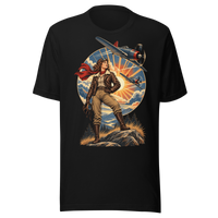 Vintage Aviation Pin-Up T-Shirt – Edition 35 Unisex T-Shirt product mockup 4
