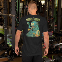 Hot Rods and Monsters 002 t-shirt in black heather, back view