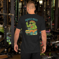 Monster Rods 004 t-shirt in black heather, back view