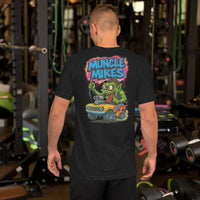 Monster Rods 006 t-shirt in black heather, back view