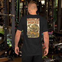 Monster Rods 009 t-shirt in black heather, back view