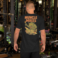 Monster Rods 001 t-shirt in black heather, back view