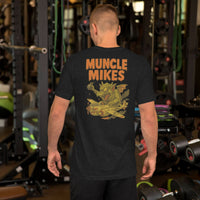 Planes and Monsters 002 t-shirt in black heather, back view