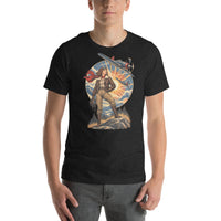 Vintage aviation pin-up T-shirt Edition 35, Black Heather front product mockup