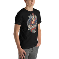 Rev Match Rita hot-rod T-shirt, Black right front mockup