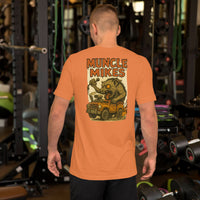 Monster Rods 009 t-shirt in burnt orange, back view