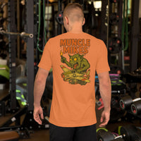 Monster Rods 001 t-shirt in burnt orange, back view