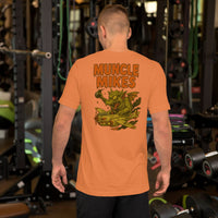 Planes and Monsters 002 t-shirt in burnt orange, back view