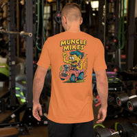 Back view of burnt orange Monster Rods 015 unisex T-shirt