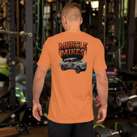 Back view of burnt orange Bombs Away Gasser unisex T-shirt