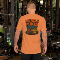 Back view of burnt orange Rat Rod Truck 001 unisex T-shirt