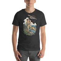Vintage aviation pin-up T-shirt Edition 29, Dark Grey front product mockup