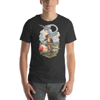Vintage aviation pin-up T-shirt Edition 36, Dark Grey front product mockup