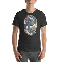 Vintage aviation pin-up T-shirt Edition 37, Dark Grey front product mockup