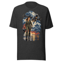Vintage Aviation Pin-Up T-Shirt – Edition 30 Unisex T-Shirt product mockup 3