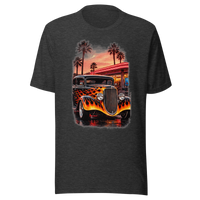 Neon Diner Flame Coupe Unisex T-Shirt product mockup 3