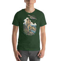 Vintage aviation pin-up T-shirt Edition 29, Forest front product mockup