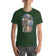 Vintage aviation pin-up T-shirt Edition 30, Forest front product mockup
