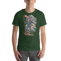 Vintage aviation pin-up T-shirt Edition 32, Forest front product mockup