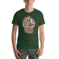 Vintage aviation pin-up T-shirt Edition 40, Forest front product mockup