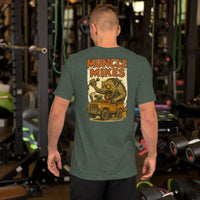 Monster Rods 009 t-shirt in heather forest, back view