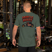 Back view of heather forest Hot Rod 553 unisex T-shirt