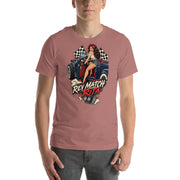 Rev Match Rita hot-rod T-shirt, Heather Mauve front mockup