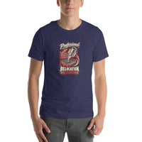 10mm Relocation Service mechanic T-shirt, Heather Midnight Navy front mockup