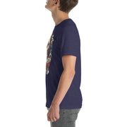 Rev Match Rita hot-rod T-shirt, Heather Midnight Navy left mockup