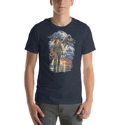 Vintage aviation pin-up T-shirt Edition 30, Heather Navy front product mockup
