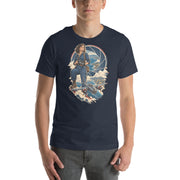 Vintage aviation pin-up T-shirt Edition 37, Heather Navy front product mockup