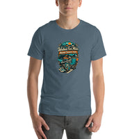 Walked Five Miles, Moved Twenty Feet car-show T-shirt, Heather Slate front mockup