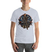 Vintage aviation pin-up T-shirt Edition 04, Light Blue front product mockup