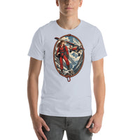 Vintage aviation pin-up T-shirt Edition 07, Light Blue front product mockup