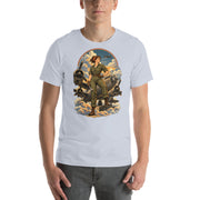 Vintage aviation pin-up T-shirt Edition 16, Light Blue front product mockup
