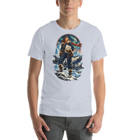Vintage aviation pin-up T-shirt Edition 19, Light Blue front product mockup