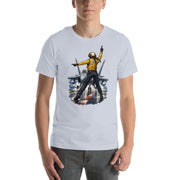 Vintage aviation pin-up T-shirt Edition 24, Light Blue front product mockup