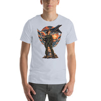 Vintage aviation pin-up T-shirt Edition 27, Light Blue front product mockup