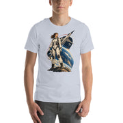 Vintage aviation pin-up T-shirt Edition 41, Light Blue front product mockup