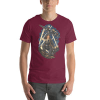 Vintage aviation pin-up T-shirt Edition 31, Maroon front product mockup