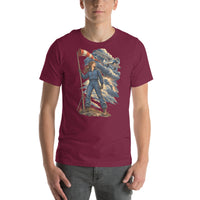 Vintage aviation pin-up T-shirt Edition 32, Maroon front product mockup
