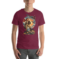 Vintage aviation pin-up T-shirt Edition 35, Maroon front product mockup