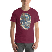 Vintage aviation pin-up T-shirt Edition 37, Maroon front product mockup