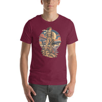 Vintage aviation pin-up T-shirt Edition 40, Maroon front product mockup