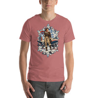 Vintage aviation pin-up T-shirt Edition 05, Mauve front product mockup