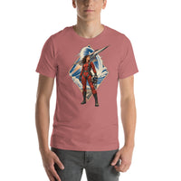 Vintage aviation pin-up T-shirt Edition 08, Mauve front product mockup