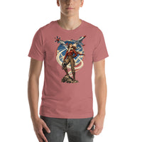 Vintage aviation pin-up T-shirt Edition 13, Mauve front product mockup